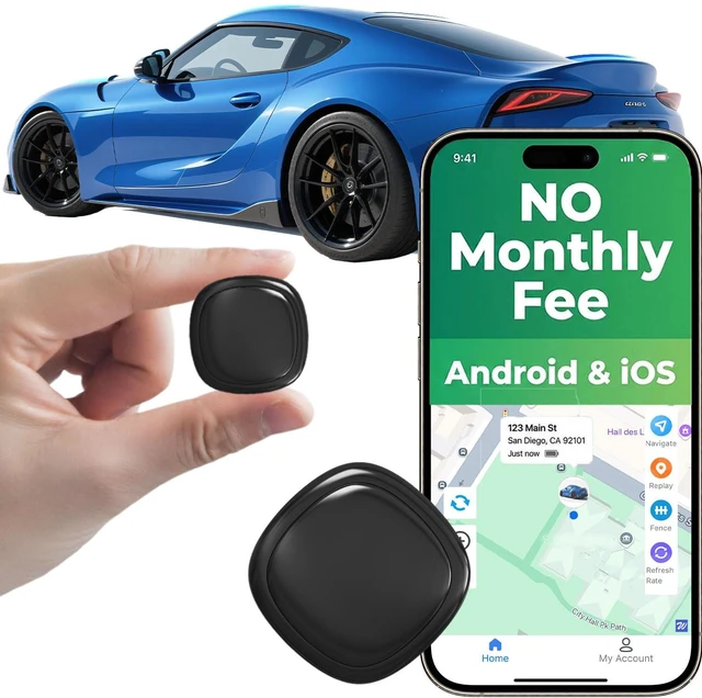 Main image of GPS Tracker for Vehicles,Mini Hidden Magnetic Real-Time Car GPS Tracking No Monthly Fee,Full Global Coverage Location GPS Tracker for Cars,Trucks,Assets,Pets,Kids,Elderly.No Subscription,No SIM Card
