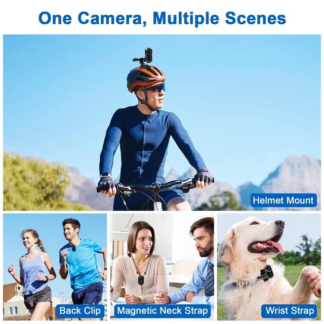 Alt view image 3 of 7 - Mini Body Camera 1080P 64G SD Card, Small Action Camera, Magnetic Wearable cam for Hands-Free Recording, Thumb Camera, Helmet Mount, Pocket Cam for Vlogging(No Wi-Fi & APP)