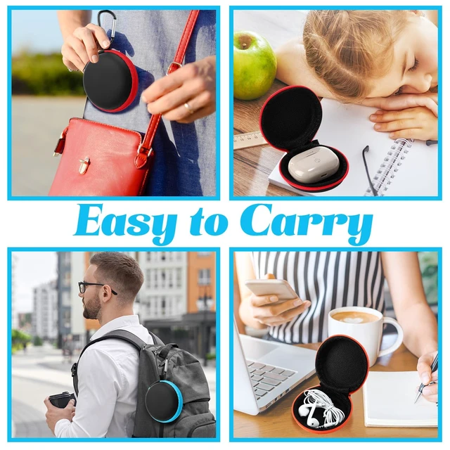 Alt view image 7 of 7 - 30 Pack Headphone Cases Bulk, Earbuds Case Pouch, with Carabiner, Colorful Portable EVA Carrying Storage Bag, Wired, Wireless Earphones, Cell Phone Accessories Organizer, Card, Camera Chip Holder