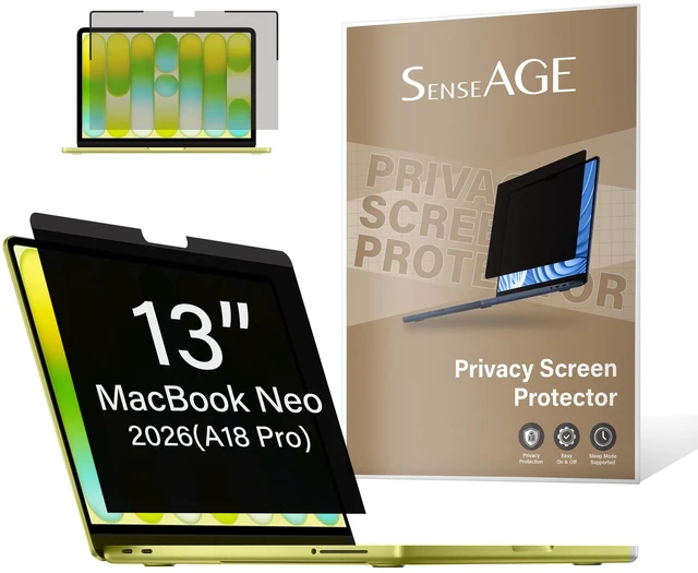 Main image of Magnetic Privacy Screen Filter For MacBook Neo 13 Inch (2026, A18 Pro Chip, Model A3404), Removable Privacy Screen Protector, Anti Glare Blue Light, Compatible with MacBook Neo 13 inch