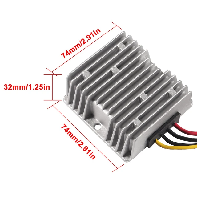 Alt view image 5 of 6 - DC Voltage Reducer Converter DC 8V-40V to 12V 6A Automatic Step Down Up Voltage Regulator Power Converter Waterproof Module Transformer for Golf Cart Club Car