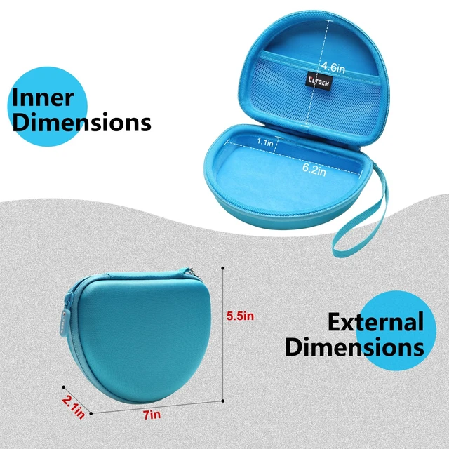 Alt view image 3 of 7 - Case for JBL Junior 320BT/Jr310BT Kids Headphones Blue Hard Carrying Travel Case for JBL Junior 320BT/Jr310BT Kids Headphone