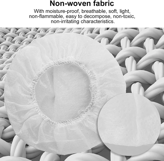 Alt view image 3 of 7 - Pack of 200 Disposable Headphone Covers Sanitary Earpad Covers White 11cm