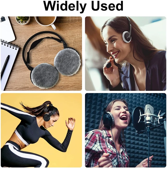 Alt view image 4 of 7 - Pack of 200 Disposable Headphone Covers Sanitary Earpad Covers White 11cm