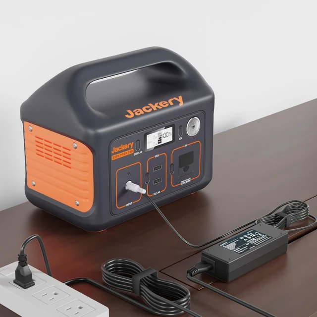Alt view image 7 of 7 - 90W Fast Charger for Jackery Explorer 240 300 500 Power Cord Replacement Double your Jackery's charging speed! 90W turbo output beats slow OEM cords. Rugged build for off-grid RV & emergency power