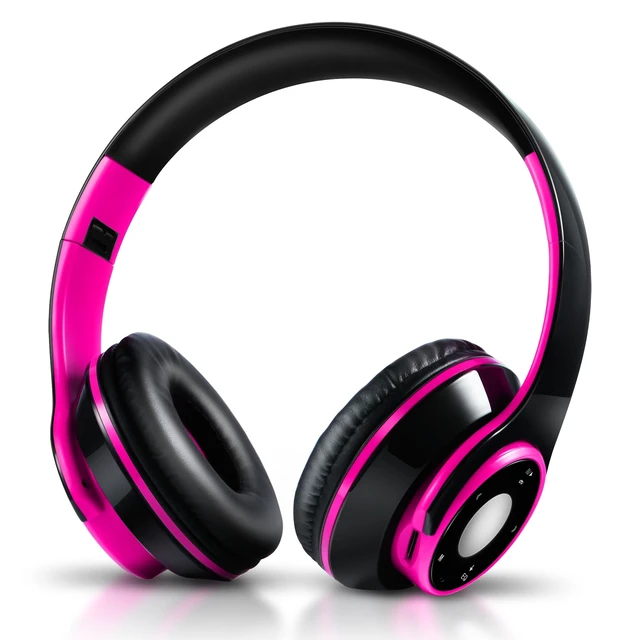 Main image of Bluetooth Headphones Over Ear, Wireless Headphones with 5 EQ Modes, 20 Hours Playtime Foldable HiFi Stereo Headset with Microphone, FM/TF for Cellphone/PC/Work/Travel/Kids/Adults/Gift (Rose)