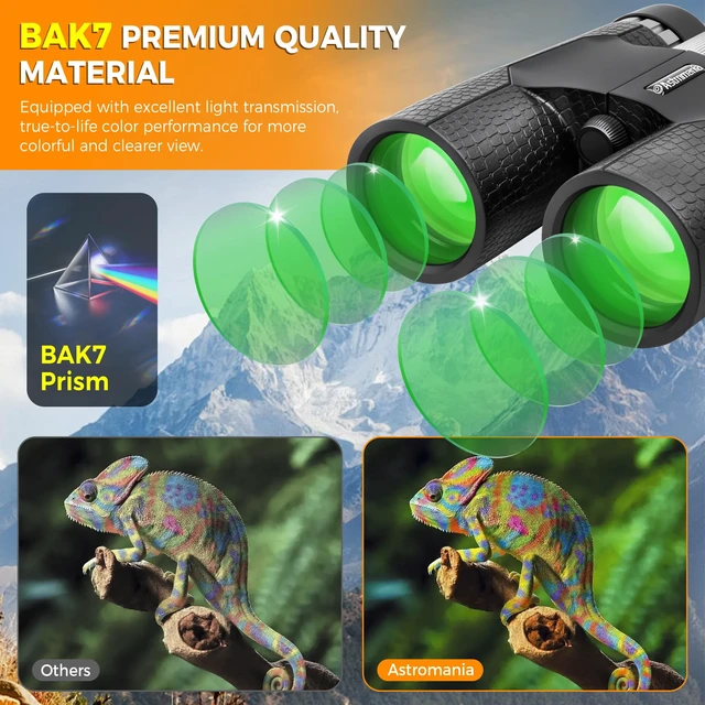 Alt view image 2 of 7 - 8x42 Compact Binoculars, BK7 Prism Binoculars for Bird Watching Portable & Lightweight for Adults, Hign-Powered Binoculars FMC for Crystal Clarity, Gift for Hunting Sports Concerts Theater