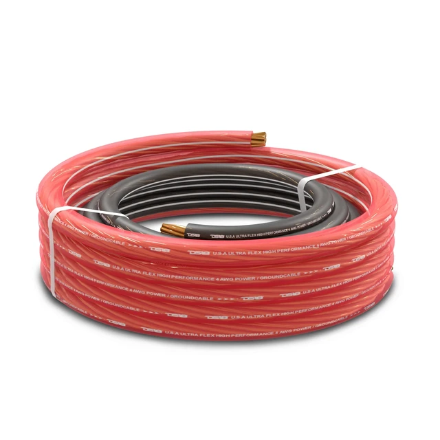 Alt view image 7 of 7 - PW-4GA-5BK/20RD 4GA 25ft Ultra Flex Power Wire Copper Clad Aluminum CCA 4 Gauge, 5ft Black and 20ft Red - Power/Ground, Battery Cable, Car Audio Speaker, Amplifier Wiring Kit
