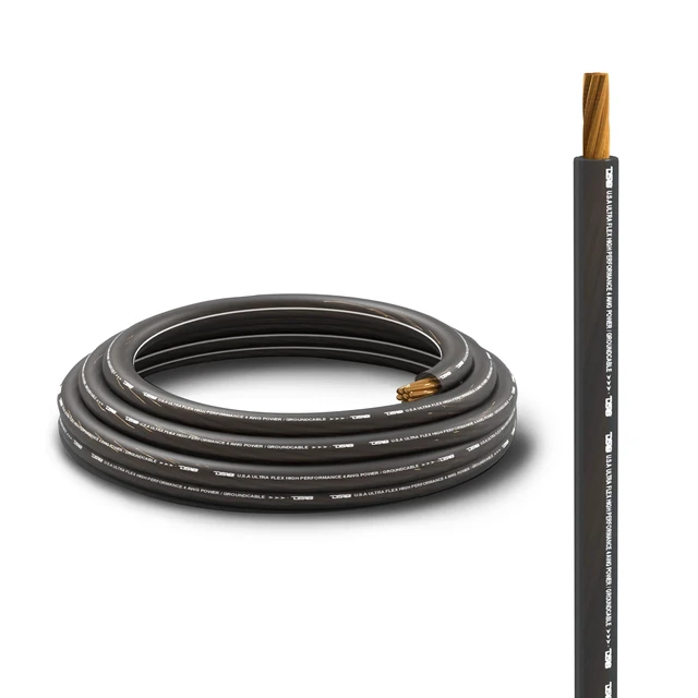 Alt view image 6 of 7 - PW-4GA-5BK/20RD 4GA 25ft Ultra Flex Power Wire Copper Clad Aluminum CCA 4 Gauge, 5ft Black and 20ft Red - Power/Ground, Battery Cable, Car Audio Speaker, Amplifier Wiring Kit