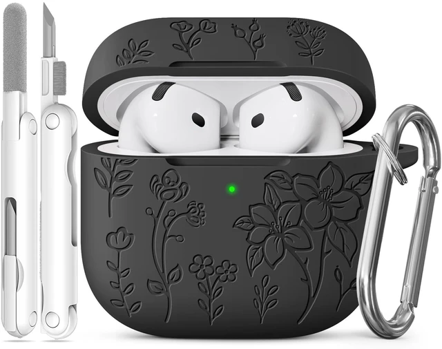 Main image of for AirPods 4 Case, Soft Silicone Airpod 4 Case Cover QUTE with Keychain & Cleaning Kit Compatible with AirPods 4th Generation 2024 for Women Girly, Anti-Scratch