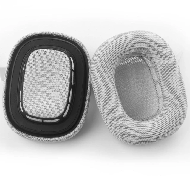 Alt view image 6 of 7 - Replacement Ear Cushions for AirPods Max Headphones AirPod Max Ear Cushions Ear Pads Covers Comfort Protein Leather Noise Isolation Memory Foam Earpads (Silver)