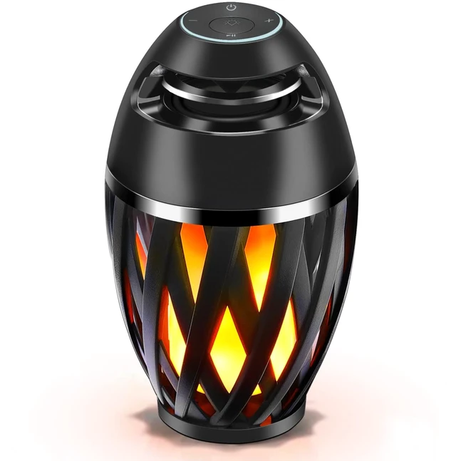 Main image of Flame Light Speaker, Led Flame Speakers Torch Atmosphere Bluetooth Speakers & Outdoor Portable Stereo Speaker with HD Audio and Enhanced Bass Flickers Warm Lamp for iPhone/iPad/Android