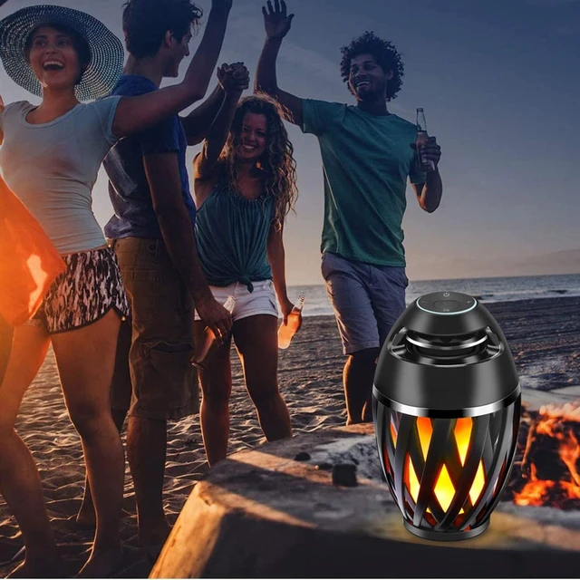 Alt view image 6 of 6 - Flame Light Speaker, Led Flame Speakers Torch Atmosphere Bluetooth Speakers & Outdoor Portable Stereo Speaker with HD Audio and Enhanced Bass Flickers Warm Lamp for iPhone/iPad/Android