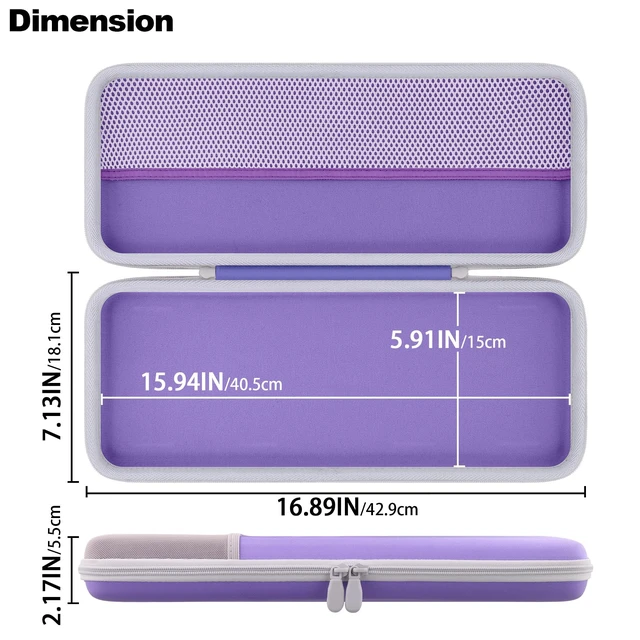 Alt view image 6 of 7 - for Logitech Alto Keys K98M Keyboard Carry Case, Purple Travel Protective Storage Case with Mesh Pocket for POP Mouse and Accessories, Travel Storage, Carrying Handle