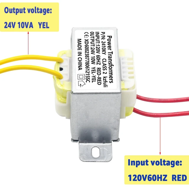 Alt view image 3 of 7 - 24V/10W AC/AC Power Transformer, Input 120V/60HZ Single-Phase Transformer, Applicable to Stage Lighting, Audio Equipment, Small Power Supply K-030, Rv Emergency Lighting, etc(2Pcs)