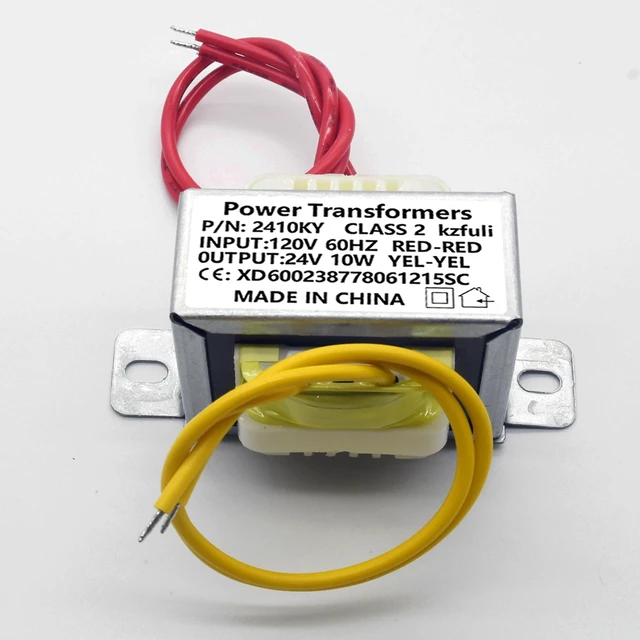 Alt view image 5 of 7 - 24V/10W AC/AC Power Transformer, Input 120V/60HZ Single-Phase Transformer, Applicable to Stage Lighting, Audio Equipment, Small Power Supply K-030, Rv Emergency Lighting, etc(2Pcs)