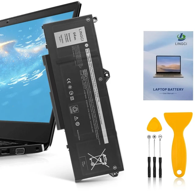 Main image of GRT01 Battery Replacement for Dell Latitude 5421 5431 5521 5531 Precision 3470 3561 3571 3581 3591 Mobile Workstation Alienware m17 R5 AMD Gaming 00P3TJ 0P3TJ 0R05P0 05RGW 64Wh 15.2V