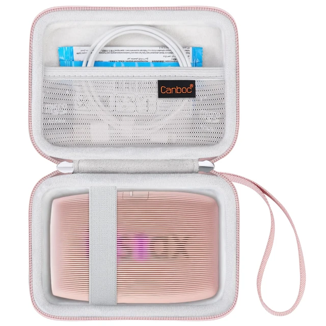 Alt view image 2 of 7 - Case for Fujifilm Instax Mini Link 3/2/1/ Instax Mini Link+ Printer Mesh Pocket fit Instant Film and Cable, Pink (Case Only)