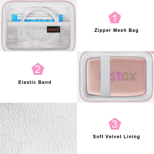 Alt view image 6 of 7 - Case for Fujifilm Instax Mini Link 3/2/1/ Instax Mini Link+ Printer Mesh Pocket fit Instant Film and Cable, Pink (Case Only)