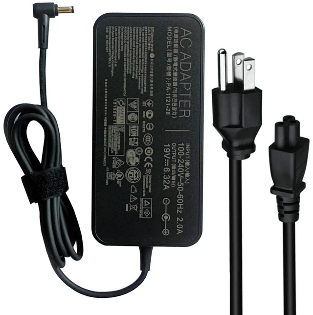 Main image of 19V 6.32A 120W AC Charger Fit for Asus ROG GL551J GL552VW GL553V GL752VW GL753VE N550JK N550JX ZX53VW FX53VD G56JK N56JR PA-1121-28 A15-120P1A Laptop Adapter Power Supply