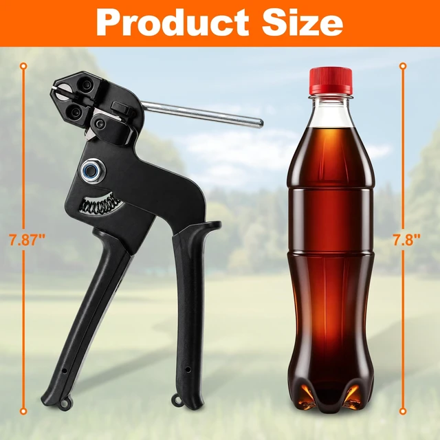 Alt view image 3 of 6 - Metal Zip Tie Gun Tool, Stainless Steel Cutter to Tighten & Cut Cable Ties Heavy Duty, Moly-V Steel Sharp Blade, Save Effort, Easy to Cut, Durable, Long-lasting Sharpness, Dual Handed