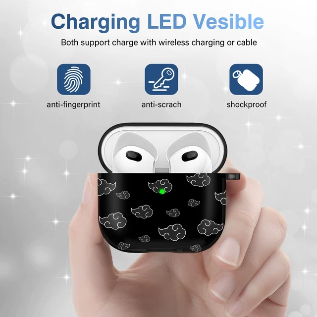 Alt view image 6 of 7 - for Airpods 3rd Generation Case, Anime Cartoon Cute Design Series Apple Airpod 3 Case Cover for for Airpods 3rd Generation 2021, Wireless for Airpods 3 Cases for Men Women,Anime White Cloud