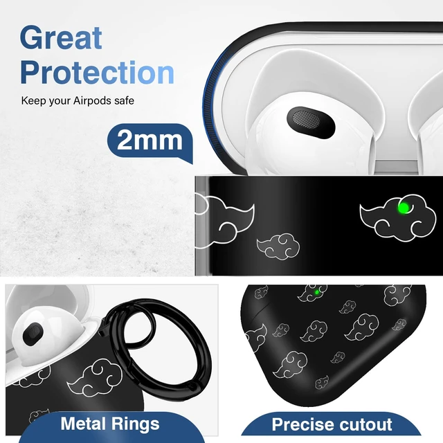 Alt view image 5 of 7 - for Airpods 3rd Generation Case, Anime Cartoon Cute Design Series Apple Airpod 3 Case Cover for for Airpods 3rd Generation 2021, Wireless for Airpods 3 Cases for Men Women,Anime White Cloud