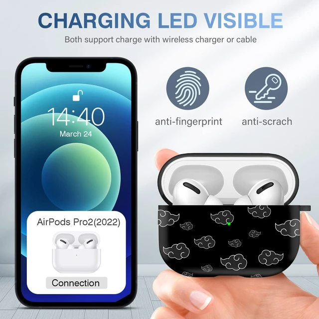 Alt view image 4 of 7 - for Airpods Pro Case, Anime Cartoon Cute Design Series, Wireless for Airpods Pro Cases, Anime White Cloud