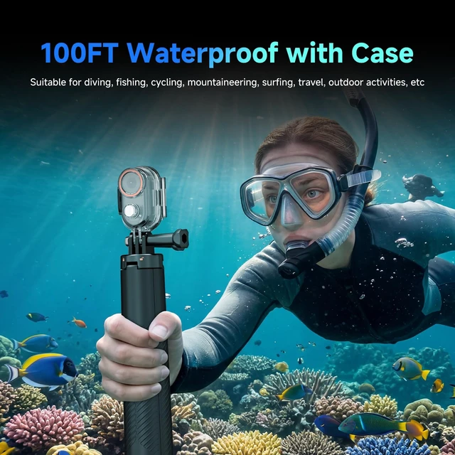 Alt view image 6 of 7 - SVGo M3E Mini Body Cameras with Magnetic Quick Release for Vlogging 30g Ultra-Light,4K/30FPS,EIS 2.0, Hands-Free POV Camera, Thumb Camera with waterproof case