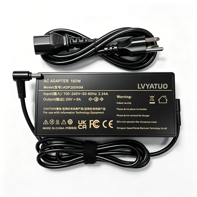 Alt view image 2 of 6 - 180W 6.0×3.7mm Charger Fit for ASUS ROG Zephyrus ADP-180TB H Compatible with ROG Zephyrus G14 2022 GA401 GA401I GA401IU, G15 GA502 GA502D GA502DU GU502 Gaming Laptop