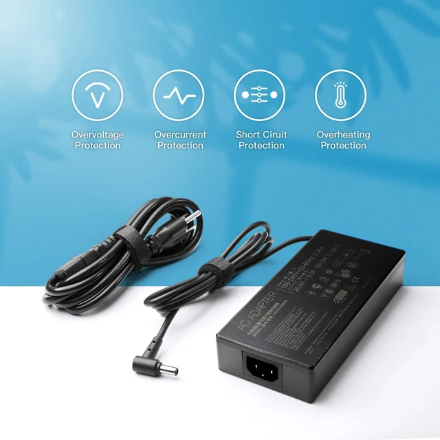 Alt view image 5 of 6 - 180W 6.0×3.7mm Charger Fit for ASUS ROG Zephyrus ADP-180TB H Compatible with ROG Zephyrus G14 2022 GA401 GA401I GA401IU, G15 GA502 GA502D GA502DU GU502 Gaming Laptop