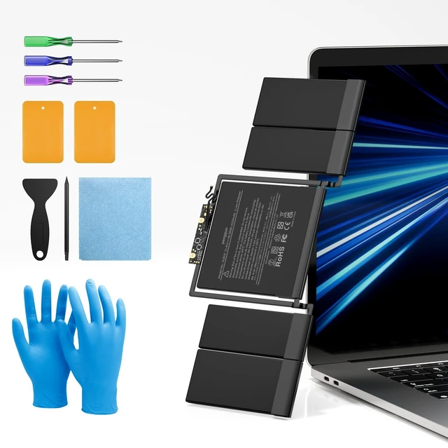 Main image of A1819 Battery Replacement for MacBook Pro 13 Inch A1706 2017 2016 Models 4320mAh Macbook Pro A1706 Battery with Grade A Imported Cells, Low Heat Loss (EMC 3071 3163)