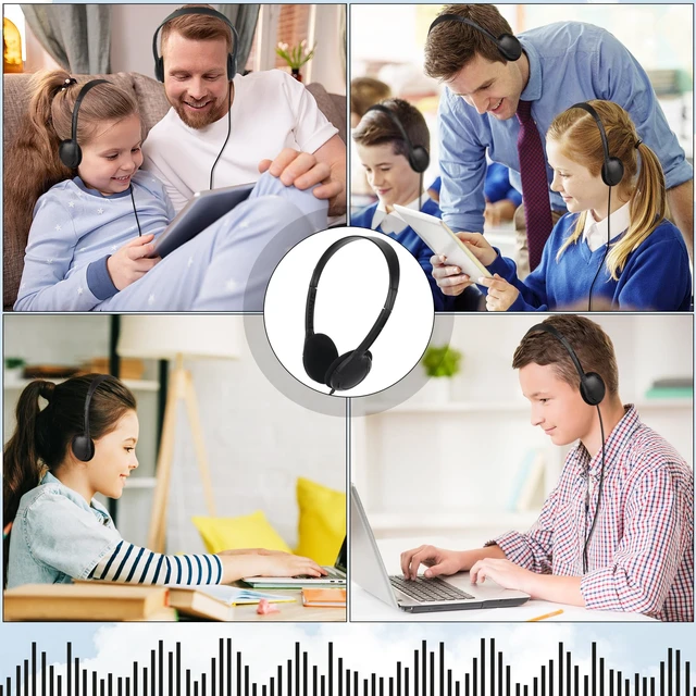 Alt view image 7 of 7 - 20 Pack USB C Kids Headphones Bulk for Classroom School,Wired On Ear USB Type C Bulk Headphones for School Students Boys Girls Library Travel Computer Smartphone Laptop Tablet Black