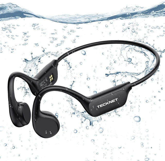 Main image of Bone Conduction Headphones, IP68 Waterproof Swimming Headphones with MP3 Mode 32GB Memory, Up to 10 Hours Playtime, Bluetooth 6.0 Wireless Open Ear Headphone Secure Fit for Running, Fitness