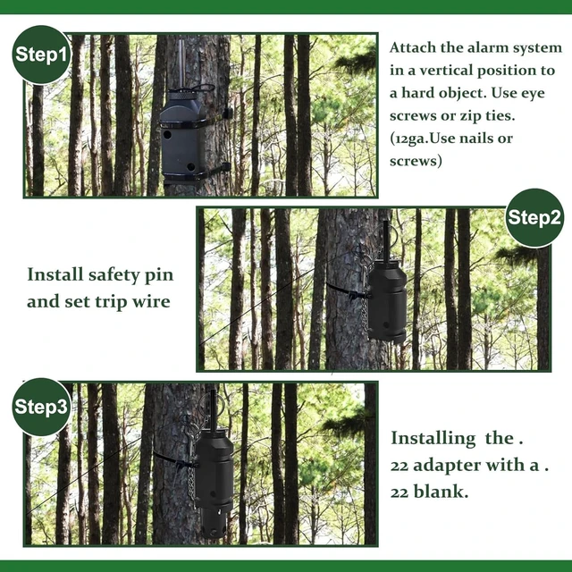 Alt view image 3 of 7 - 2 Pack.22 Adapter for 12 Gauge Trip Alarm.22 Adapter for Perimeter Trip Alarm, Trip wire alarm adapter, Durable 6061 aluminum, Reusable