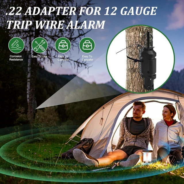 Alt view image 6 of 7 - 2 Pack.22 Adapter for 12 Gauge Trip Alarm.22 Adapter for Perimeter Trip Alarm, Trip wire alarm adapter, Durable 6061 aluminum, Reusable