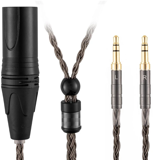 Main image of 4-Pin XLR Balanced Audio Cable Compatible with Hifiman SUNDARA, Unveiled, Ananda, Arya, HE400SE, HE4XX, HE-400i, Edition XS Headphone 16 Core Replacement, 1.5Meters 5Ft