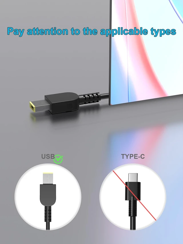 Alt view image 2 of 7 - 170W AC Charger Compatible with Lenovo All-in-One ThinkStation ThinkCentre IdeaCentre AIO Desktop Yoga AIO 7 B40 B50 900 A740 A540 C560 P3 P360 P350 P340 P330 P320 M920x M910x M900x Desktop