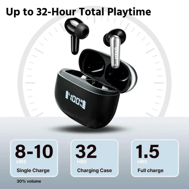 Alt view image 5 of 7 - Wireless Earbuds, Bluetooth 6.0 ANC inEar Earbuds, 2.8g Lightweight