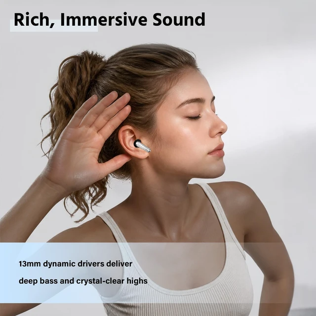 Alt view image 7 of 7 - Wireless Earbuds, Bluetooth 6.0 ANC inEar Earbuds, 2.8g Lightweight
