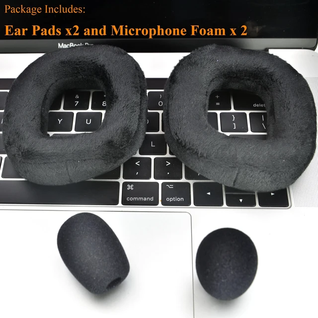 Alt view image 6 of 6 - Earpads for Astro A50 Gen4 / A50 Gen5 / A50X (Velour) Ear pads and Microphone Foam, Upgrade High-Density Noise Cancelling Foam, Ear Cushions Added Thickness
