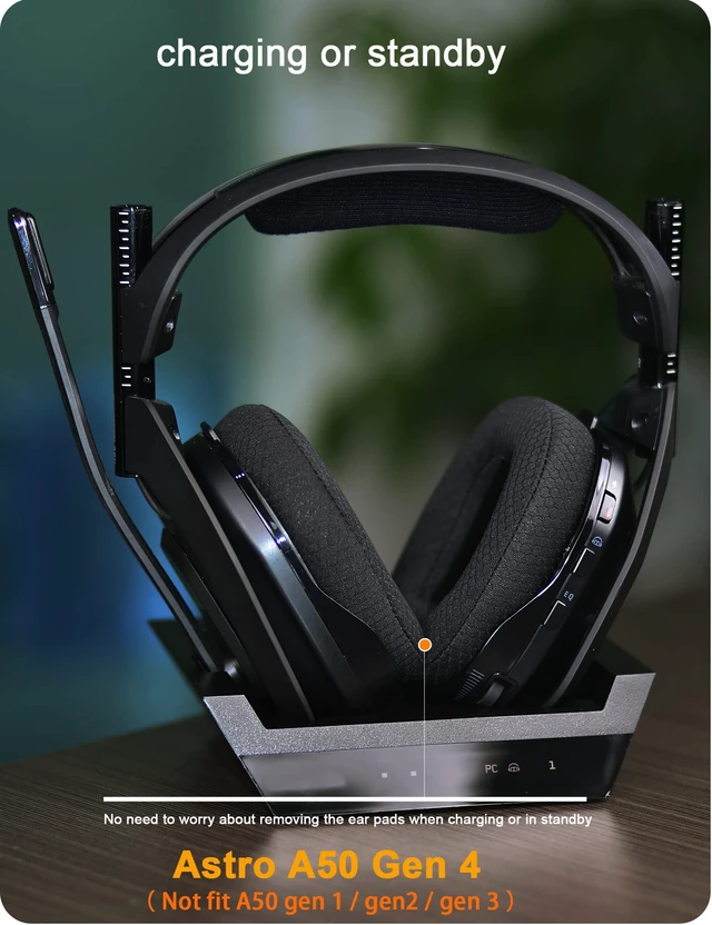 Alt view image 5 of 6 - Earpads for Astro A50 Gen4 / A50 Gen5 / A50X (Mesh Fabric) Ear pads and Microphone Foam, Upgrade High-Density Noise Cancelling Foam, Ear Cushions Added Thickness