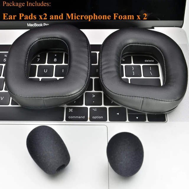Alt view image 6 of 6 - Earpads for Astro A50 Gen4 / A50 Gen5 / A50X (Faux Leather) Ear pads and Microphone Foam, Upgrade High-Density Noise Cancelling Foam, Ear Cushions Added Thickness