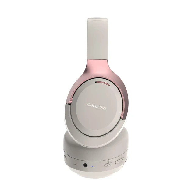 Alt view image 7 of 7 - LC30Pro Hybrid Active Noise Cancelling Headphones, 100H Playtime Bluetooth Headphones, HiFi Audio Wireless Headphone with Foldable Design (Beige White), Gifts