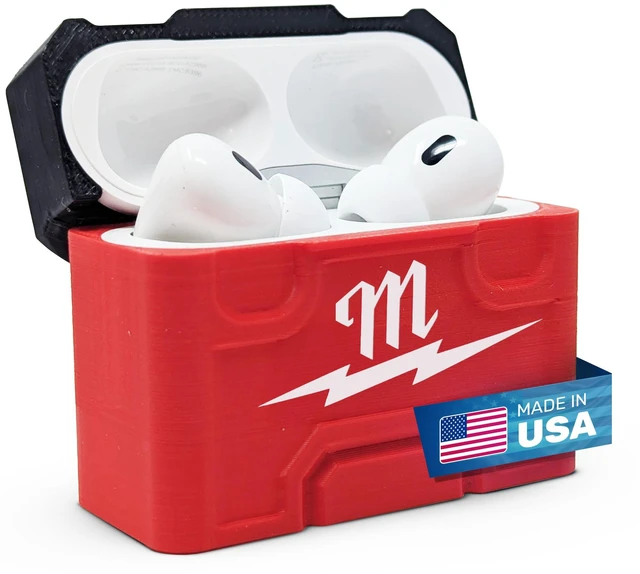 Main image of AirPod Pro 1 & 2 Case for Milwaukee Packout Durable Toolbox Design - Made in USA
