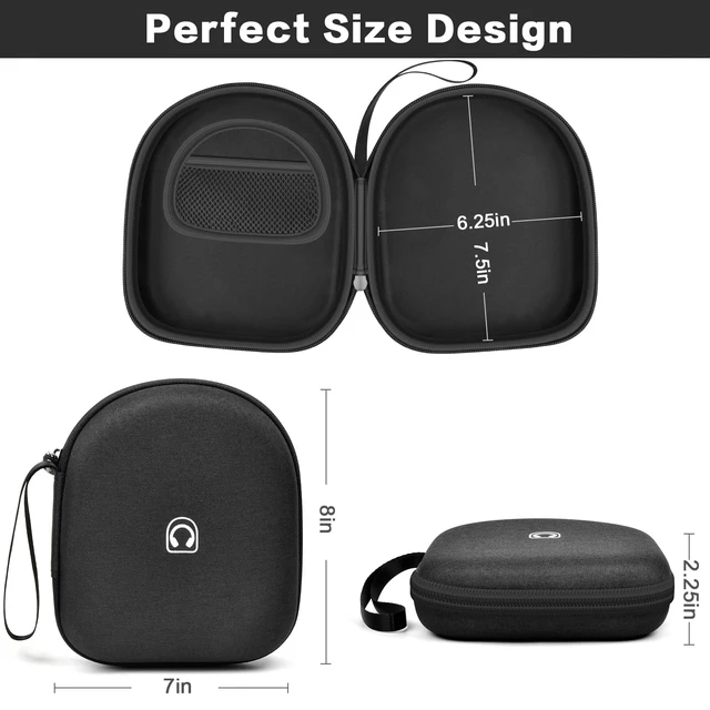 Alt view image 3 of 7 - Protective Hard Shell Headphone Case for Sony WH-CH520/ WH-1000XM4, for JBL Tune 720BT/510BT, Shockproof Travel Storage Bag with Mesh Pocket, Earbud Carrying Pouch for Gym, Office, Commute (Box Only)