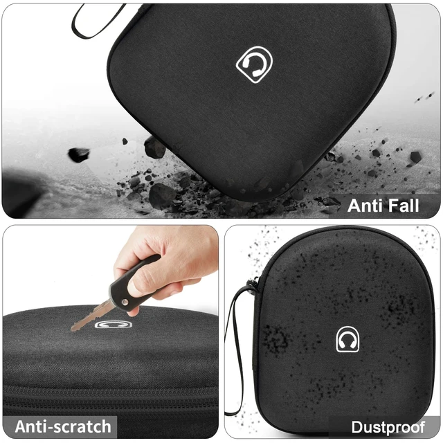 Alt view image 5 of 7 - Protective Hard Shell Headphone Case for Sony WH-CH520/ WH-1000XM4, for JBL Tune 720BT/510BT, Shockproof Travel Storage Bag with Mesh Pocket, Earbud Carrying Pouch for Gym, Office, Commute (Box Only)