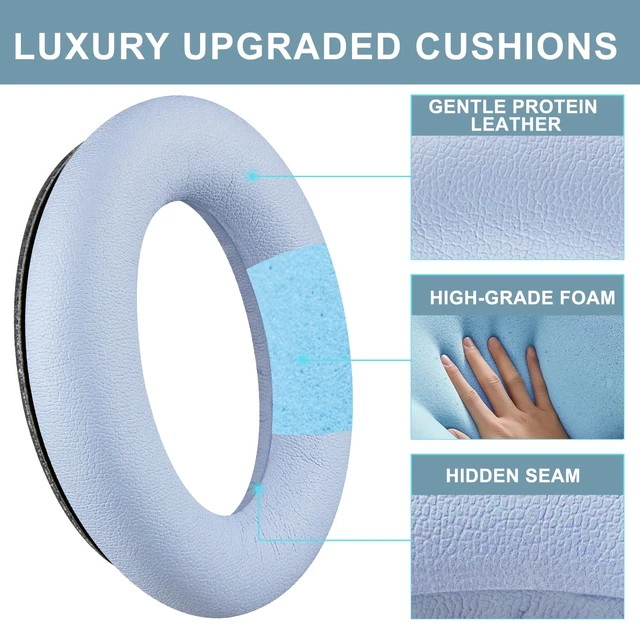 Alt view image 4 of 7 - Ear Pads for Bose QC45 / QC SE/Quiet Comfort Wireless Replacement Earpads Cushions for Quietcomfort 45 Material