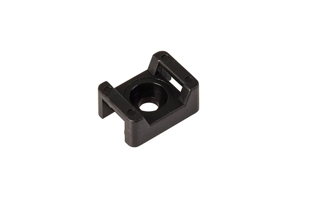 Alt view image 5 of 6 - 8 Inch Black Nylon Zip Ties, Saddle Mounts & Screws, 100 Pack, 50lb Self-Locking Nylon Cable Ties with Screw-Mount Saddle Anchors and Screws