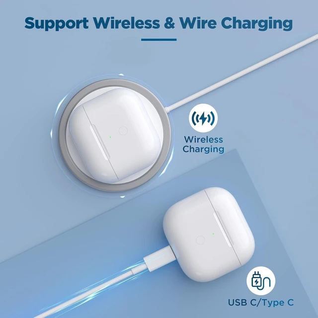 Alt view image 6 of 7 - Charing Case Compatible for AirPods 4, Wireless Charging Case Replacement for AirPod Pro 4th Generation Charger Case